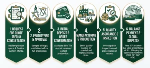 order manufacturing process at common man industry