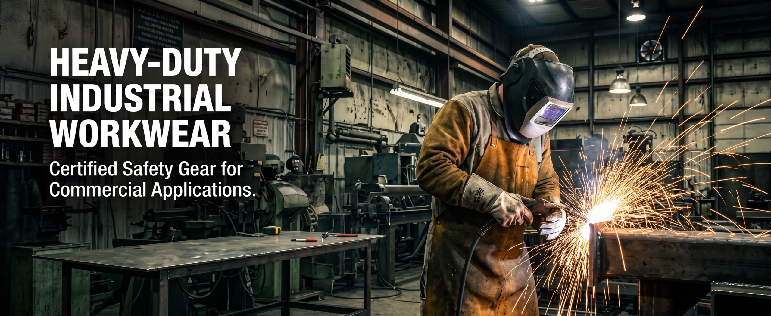 Commercial welding safety jackets, aprons, and industrial protective workwear manufactured for global wholesale export